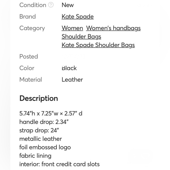 Kate Spade Black Glitter Wrapping Party Satchel | Crossbody Bow Purse | NWT - Picture 12 of 12